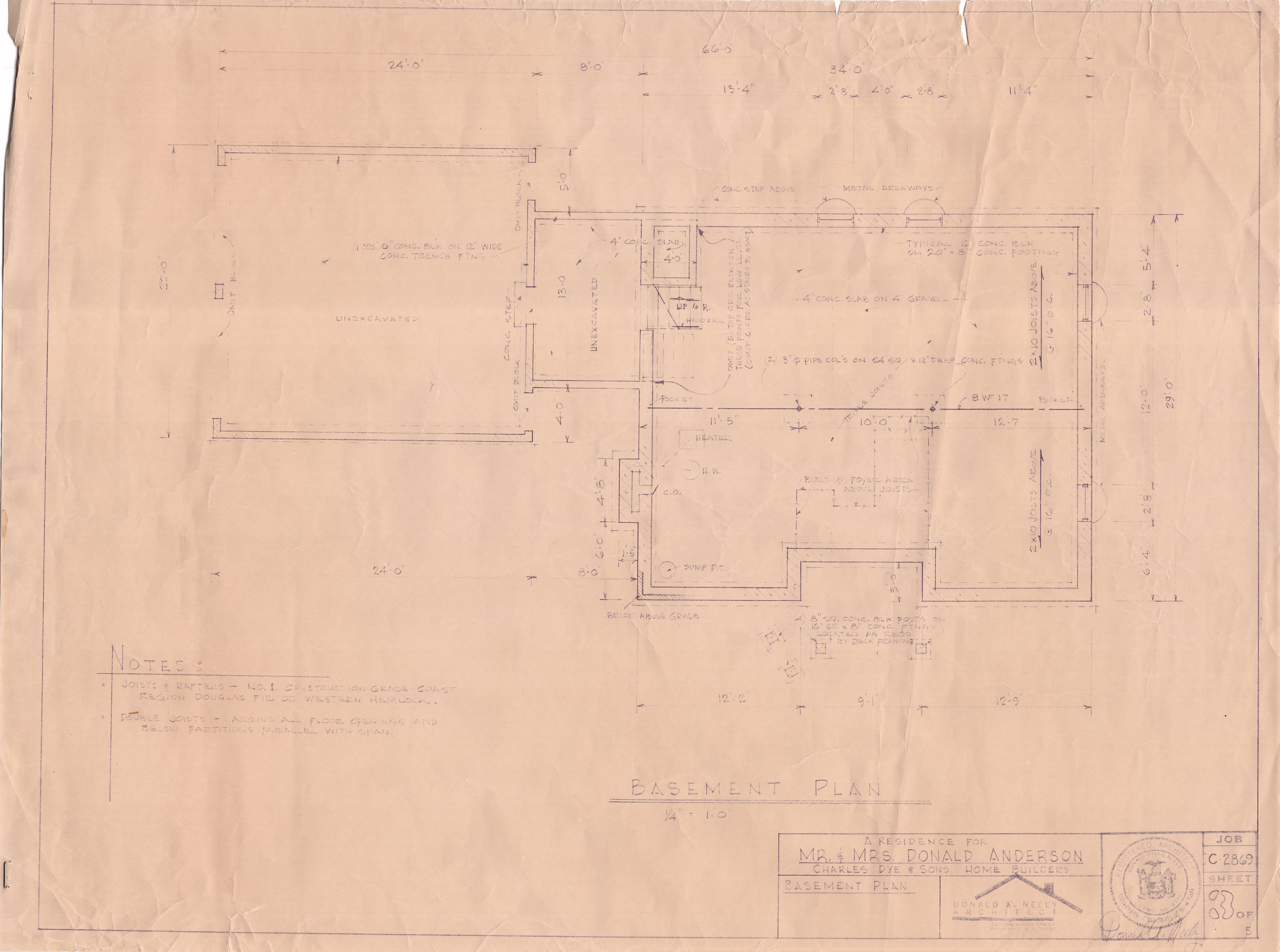 Original Basement Plan