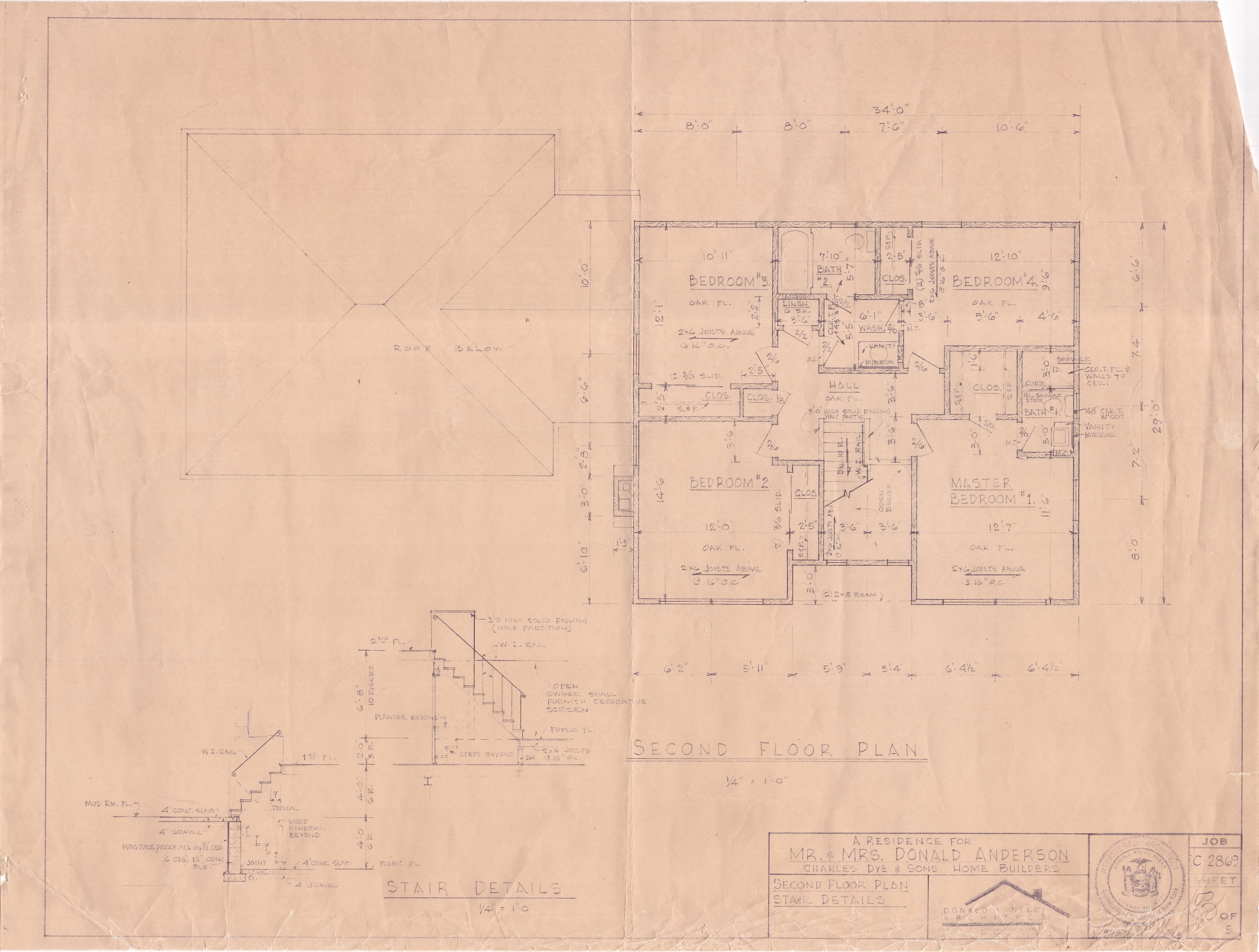 Original Second Floor Plan