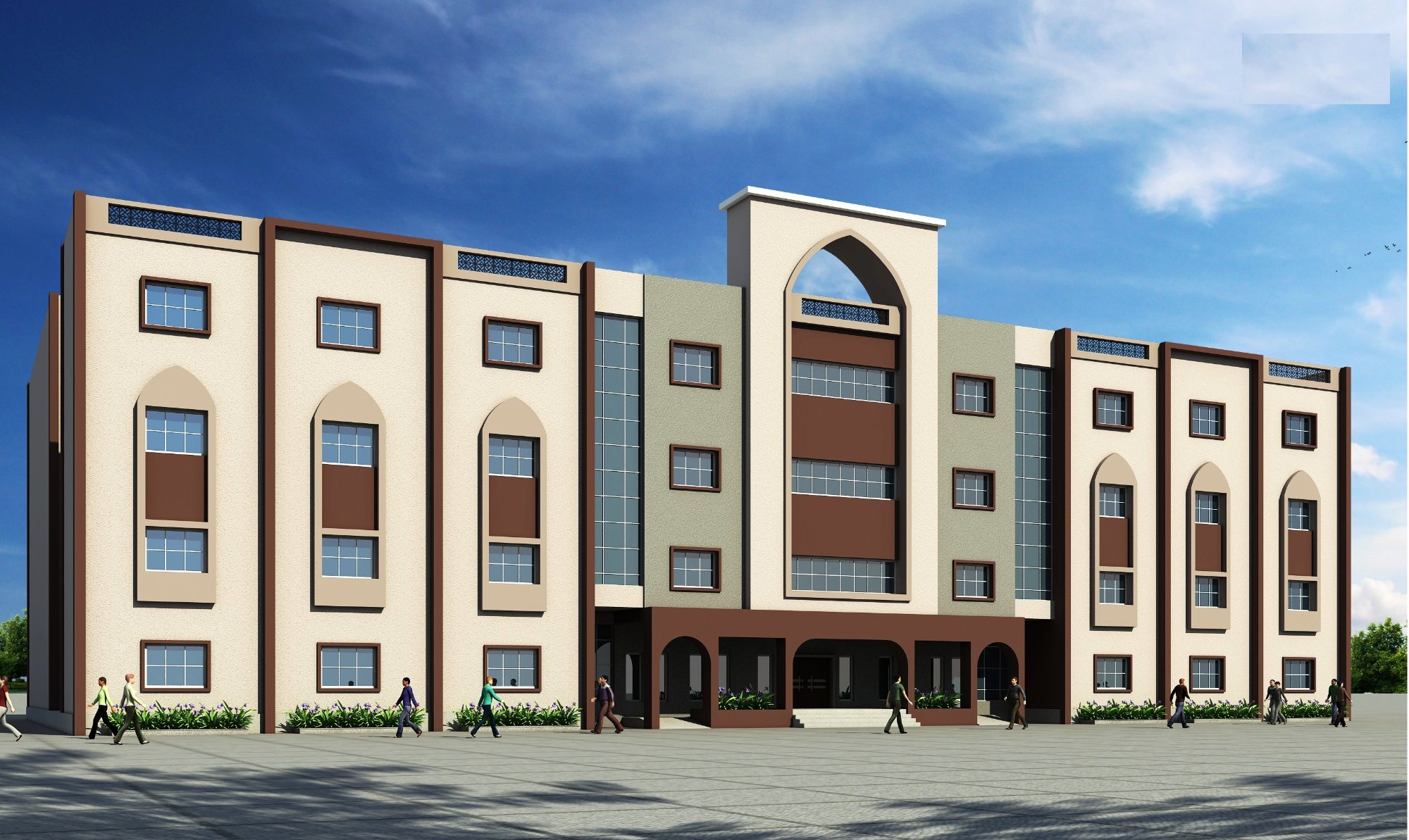 Student Housing Complex exterior render
