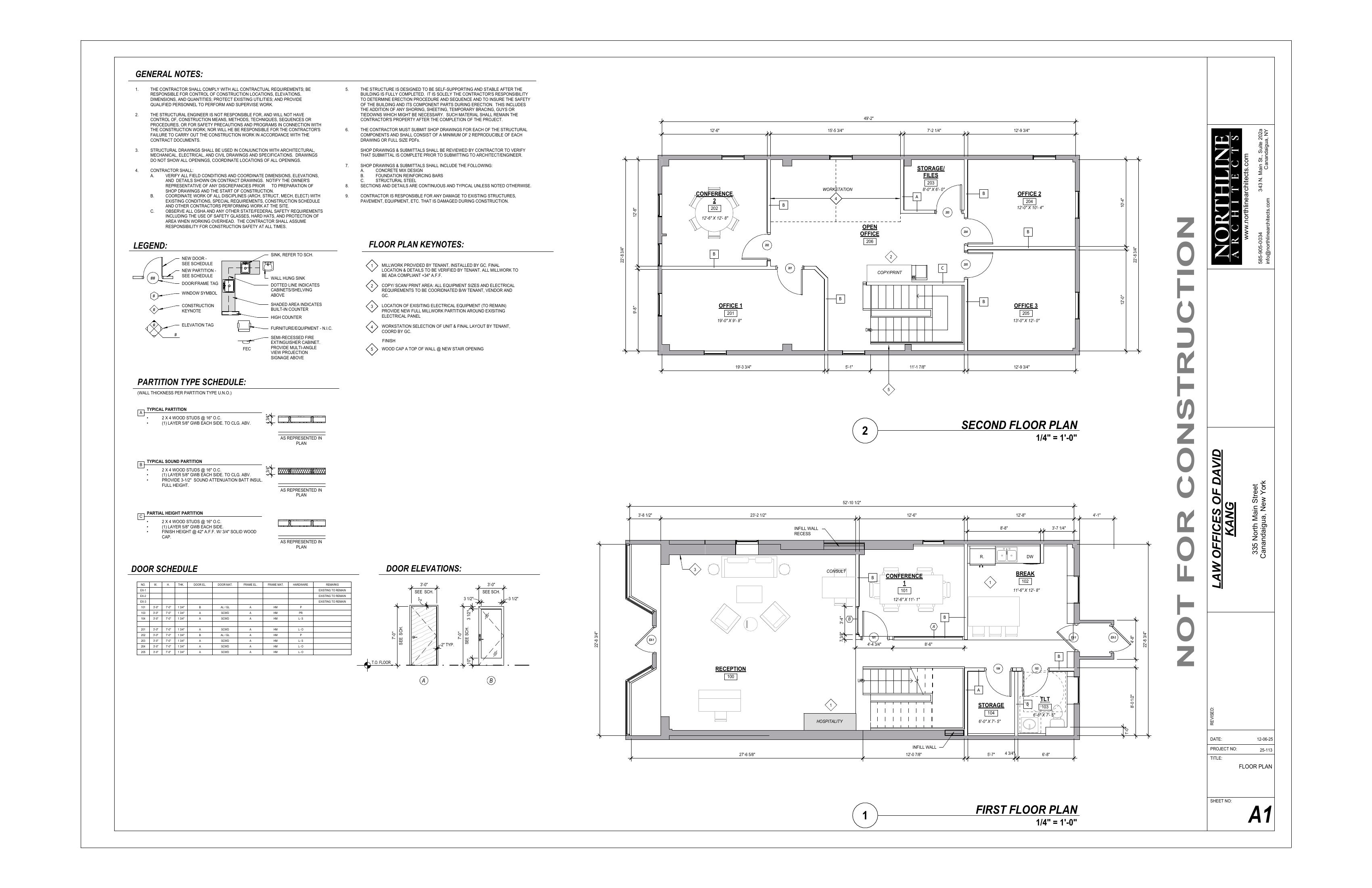 A1 First and Second Floor Plans